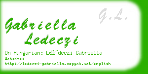 gabriella ledeczi business card